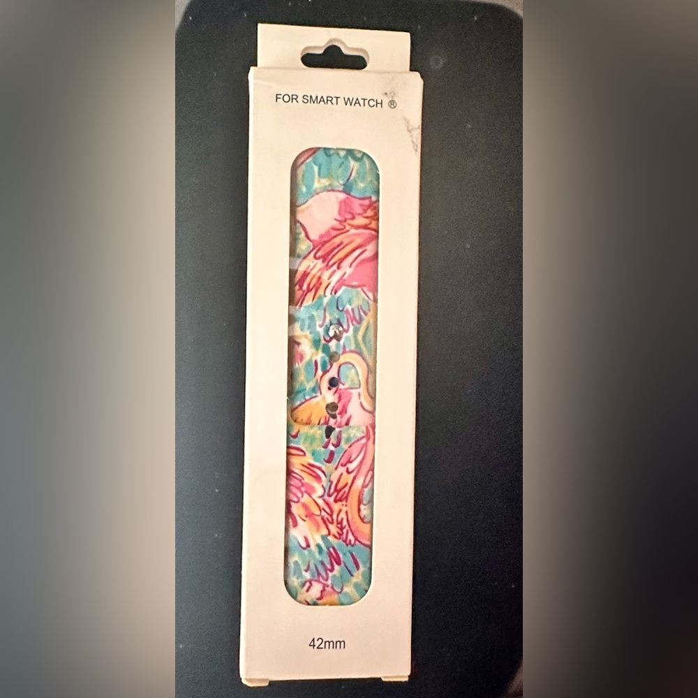 NWOT No Brand Flamingo/Floral Smart Watch Band 42mm